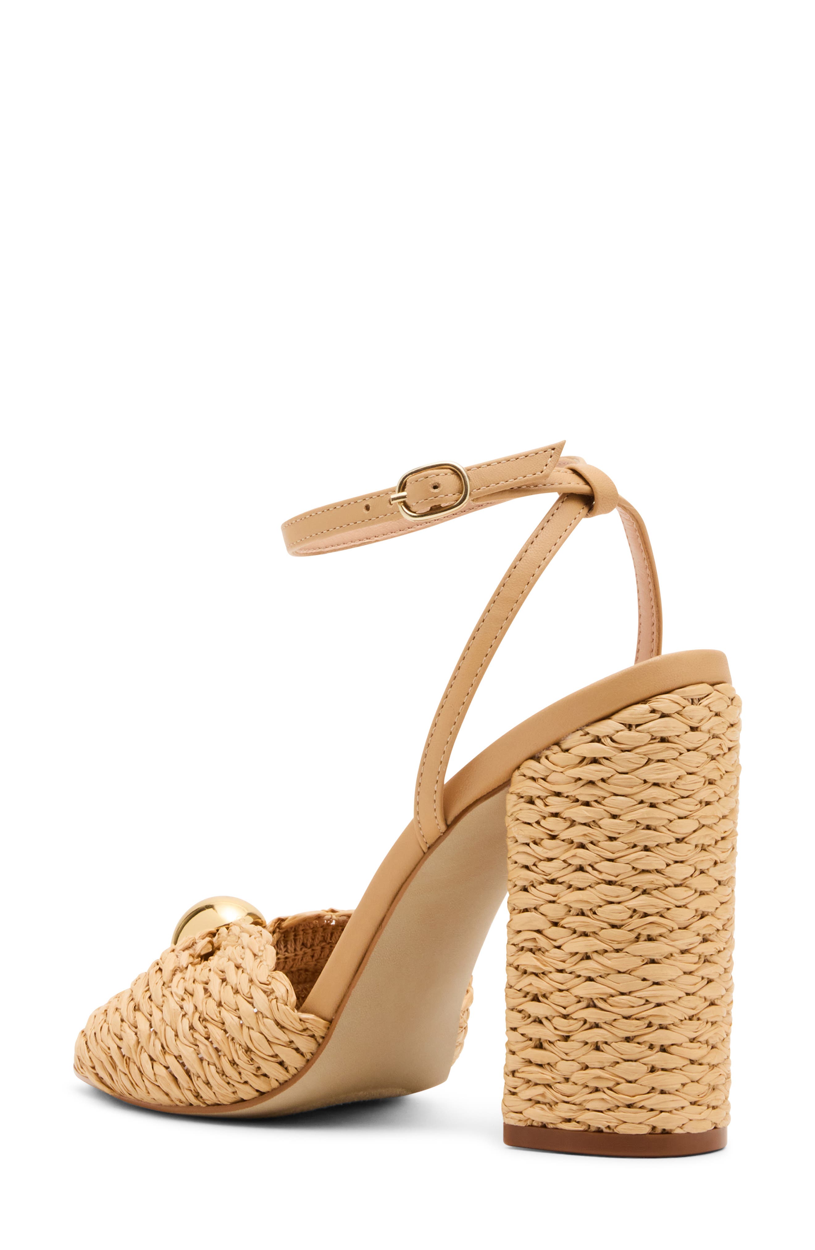 Steve Madden Cheyla Ankle Strap Sandal, Alternate, color, Natural Raffia