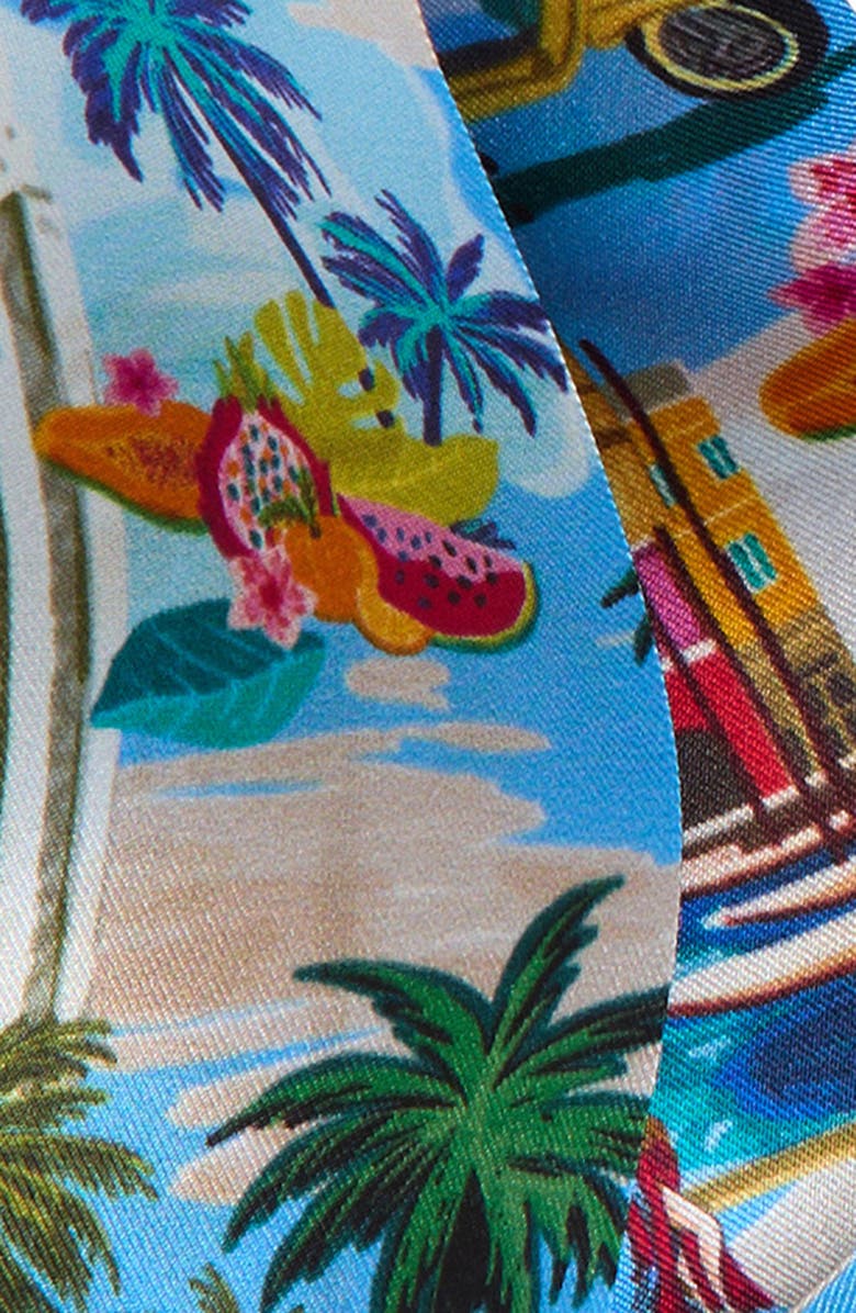 Echo Positano Ribbon Silk Scarf, Alternate, color, Vista Blue