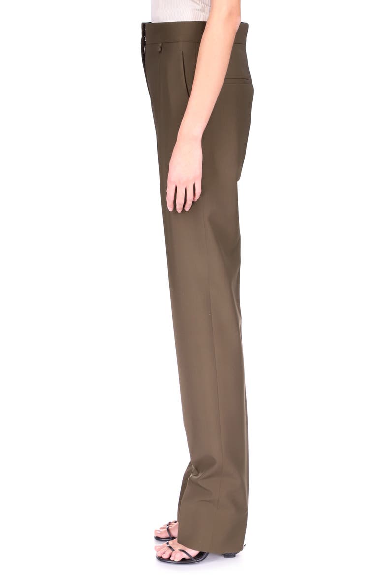High Waist Tapered Trousers, Alternate, color, DARK KHAKI