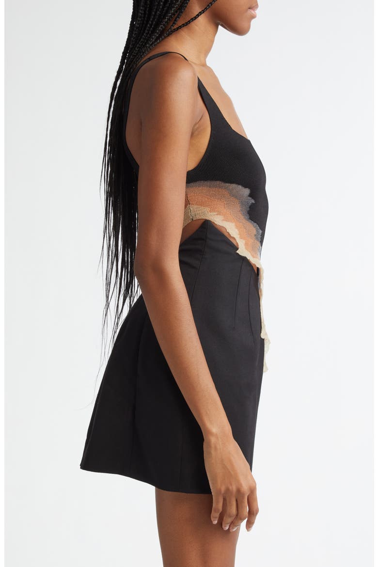 Flame Asymmetric Tank Top (Nordstrom Exclusive), Alternate, color, BLACK FLAME