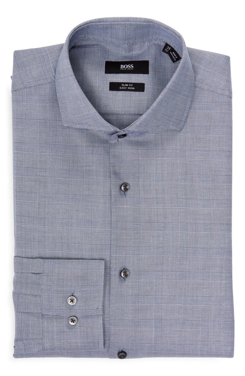 BOSS Jason Slim Fit Plaid Dress Shirt, Alternate, color, 