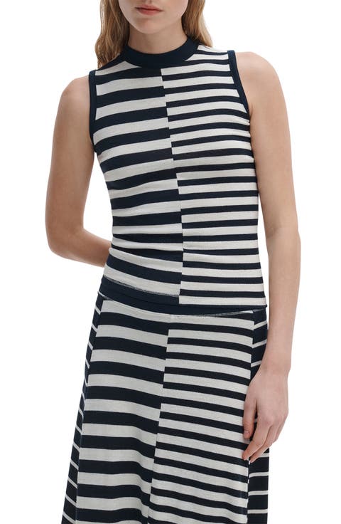 Mixed Stripe Knit Tank