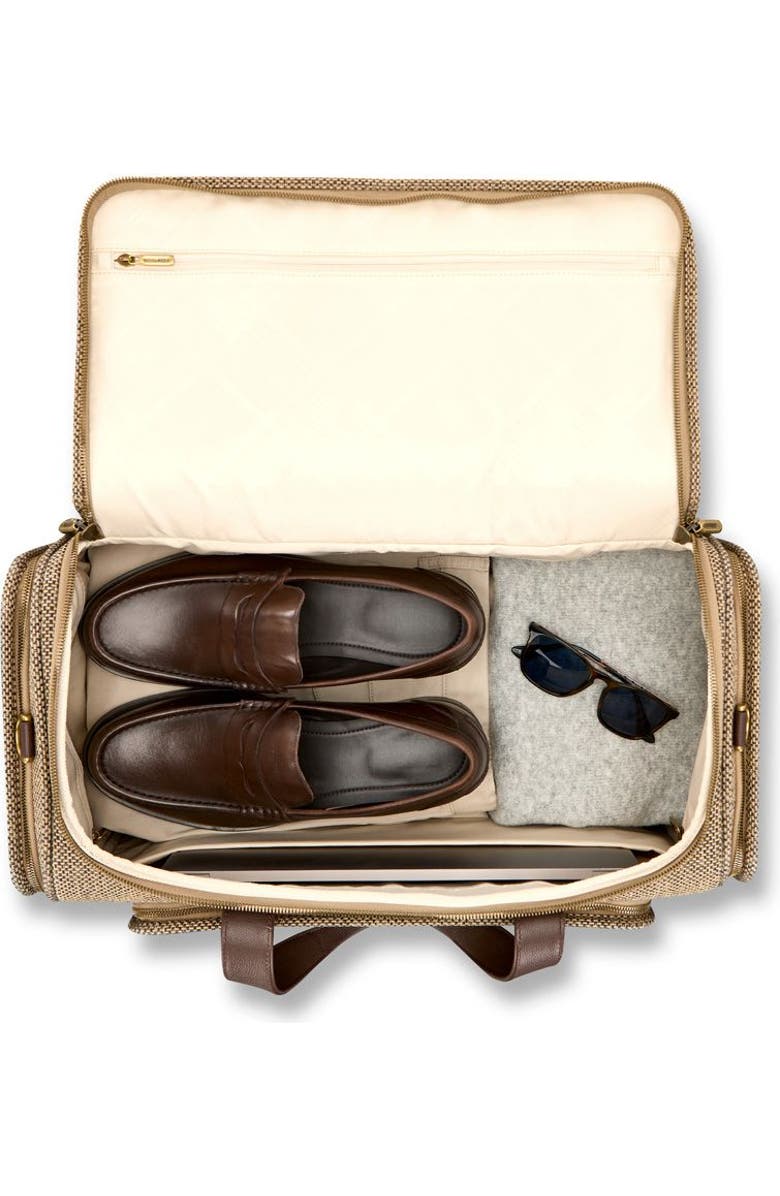 Hartmann Tweed Travel Duffel, Alternate, color, Tweed/Natural Leather