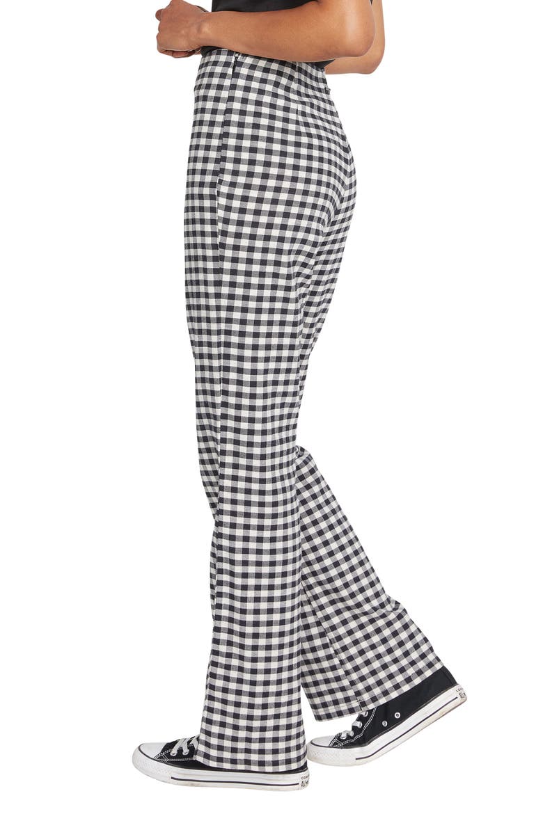 x Coco Ho Check Flare Pants, Alternate, color, ASH
