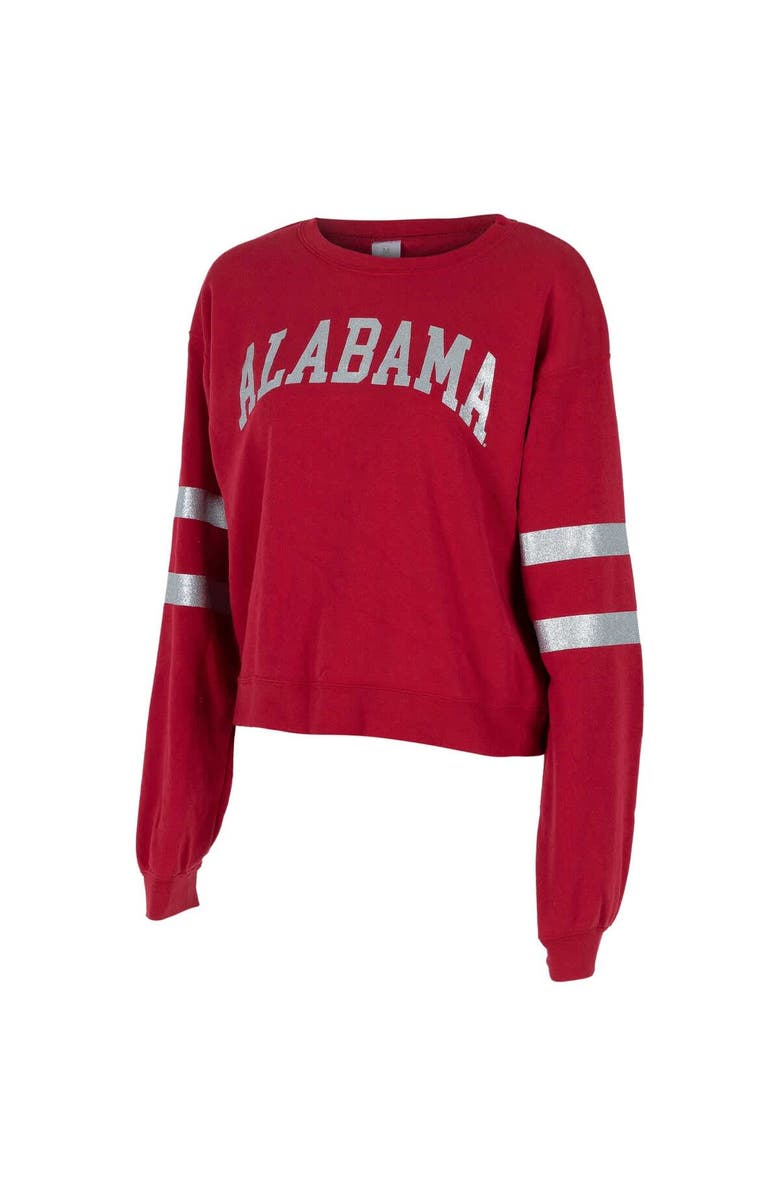 ZOOZATZ Women's ZooZatz Crimson Alabama Crimson Tide Glitter Pullover Sweatshirt, Main, color, Crimson
