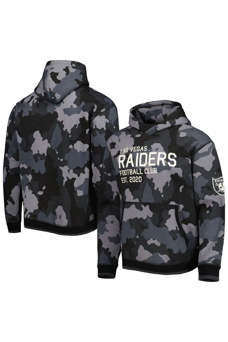 Men's The Wild Collective Black Las Vegas Raiders Camo Pullover Hoodie, Main, color, Black
