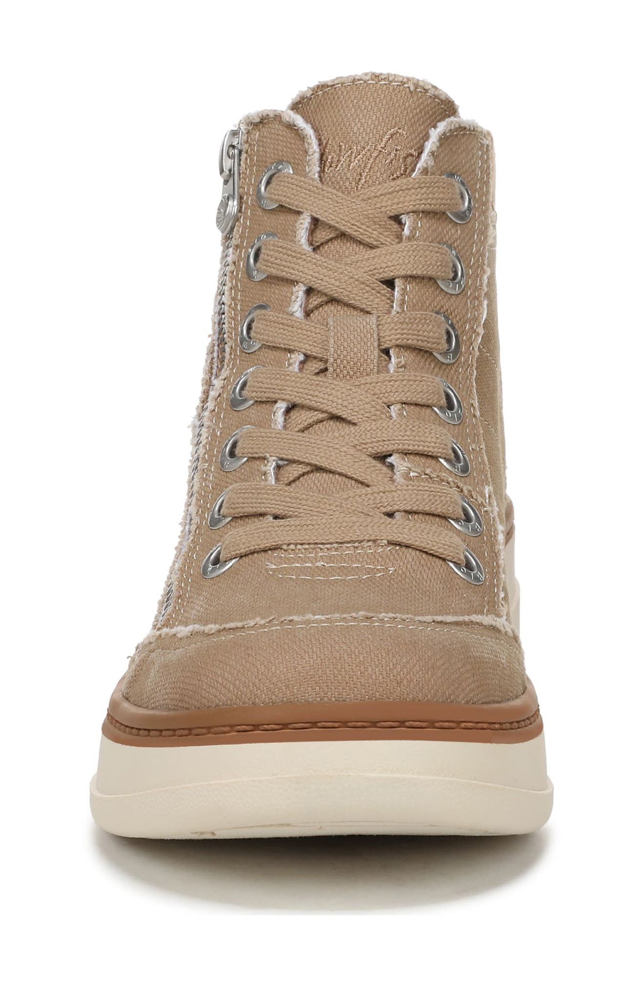 Blowfish Malibu Camden Wedge Sneaker, Alternate, color, Desert Khaki Canvas