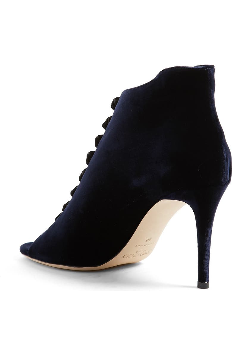 Jimmy Choo 'Mavy' Lace-Up Peep Toe Bootie, Alternate, color,