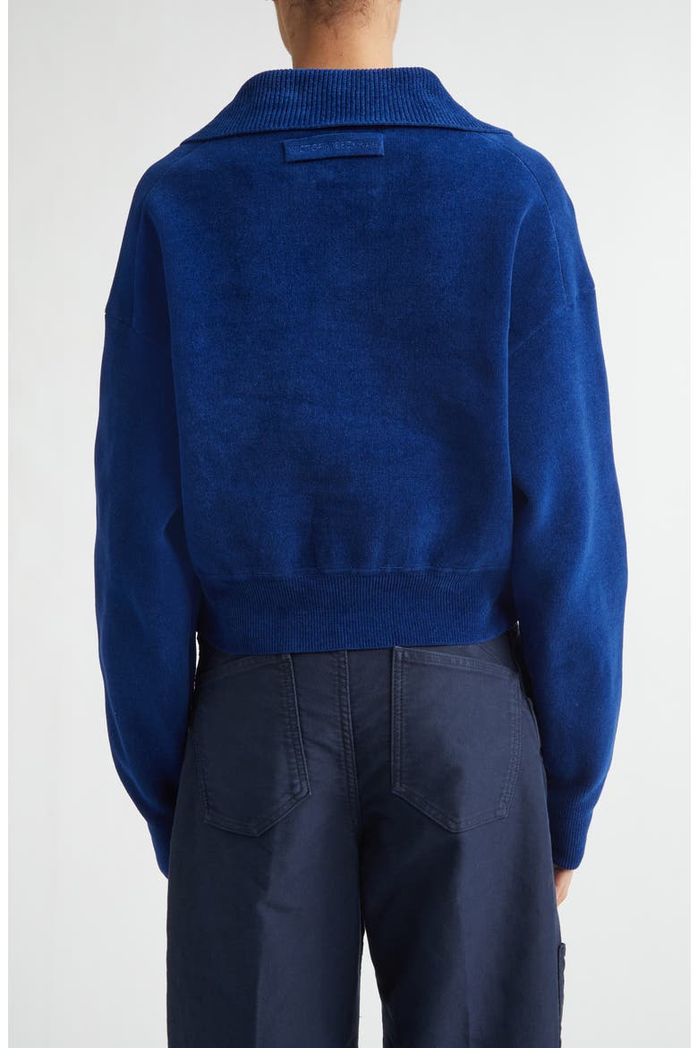 Chenille Polo Sweater, Alternate, color, BRIGHT NAVY