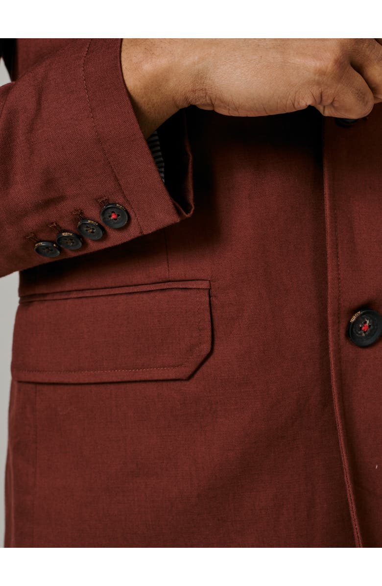 Aubin Pasmore Tailored Linen Blend Blazer, Alternate, color, Brown