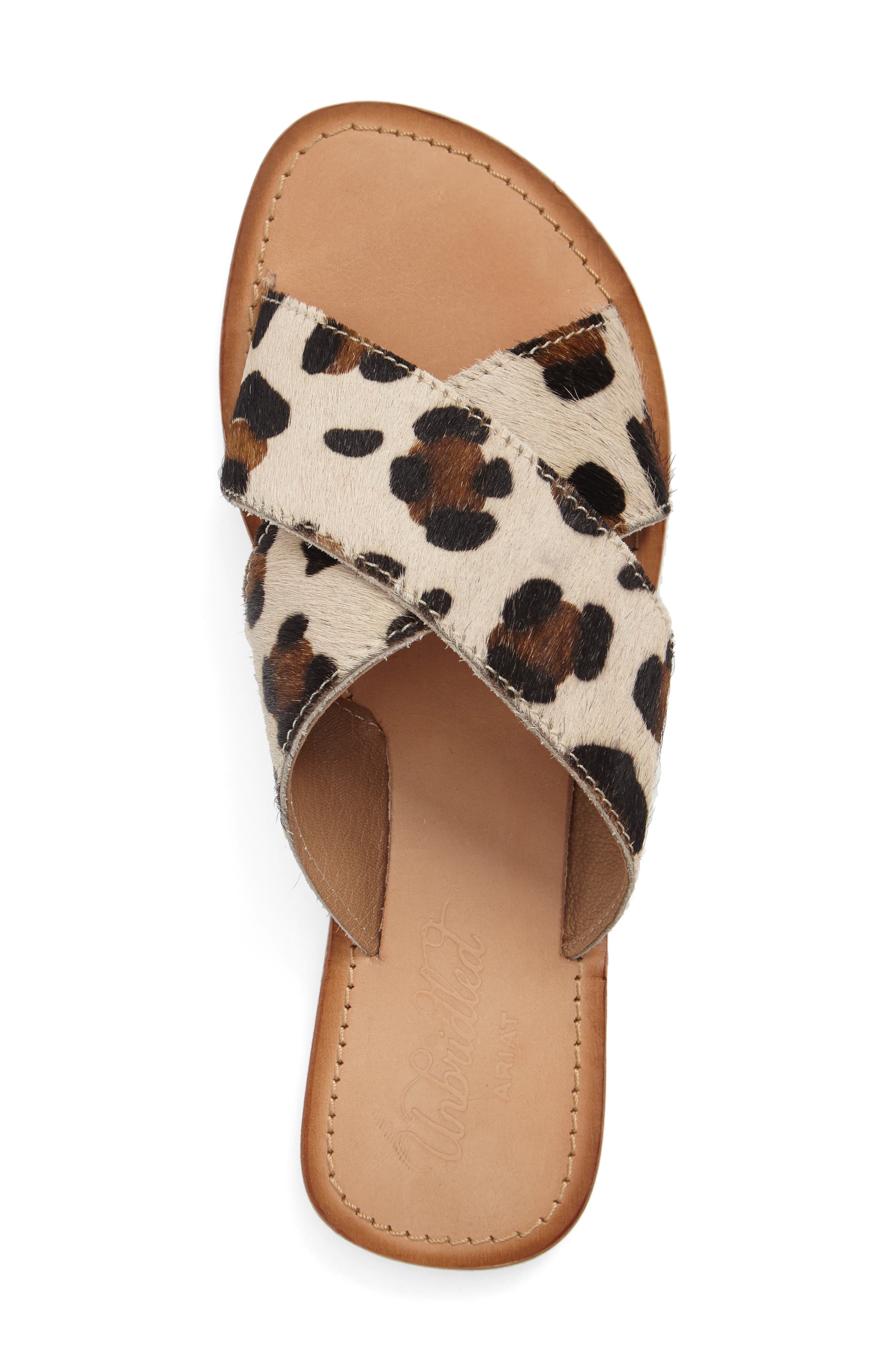 Unbridled Ava Genuine Calf Hair Sandal, Alternate, color, CHEETAH PRINT HAIR