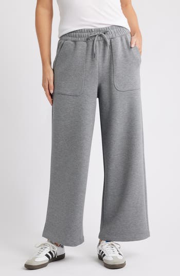 Caslon ® Patch Pocket Pull-on Relaxed Ankle Straight Leg Pants In Gray