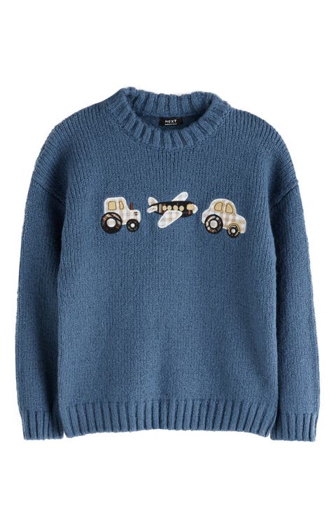 Kids' Transport Embroidered Sweater
