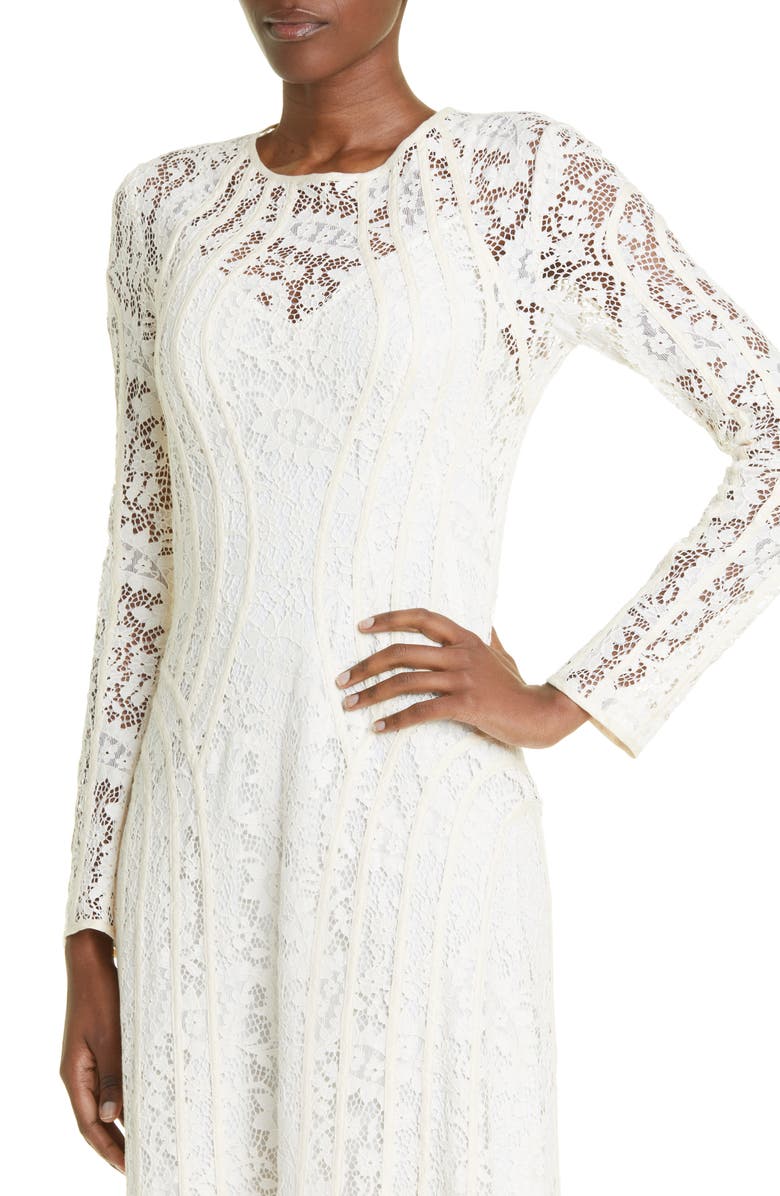 Zimmermann Devi Long Sleeve Cotton Blend Lace Dress, Alternate, color,