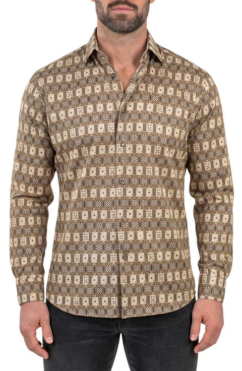 Fibonacci Contemporary Fit Button-Up Shirt