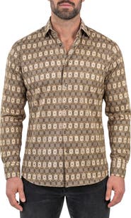 Maceoo Fibonacci Contemporary Fit Button-Up Shirt