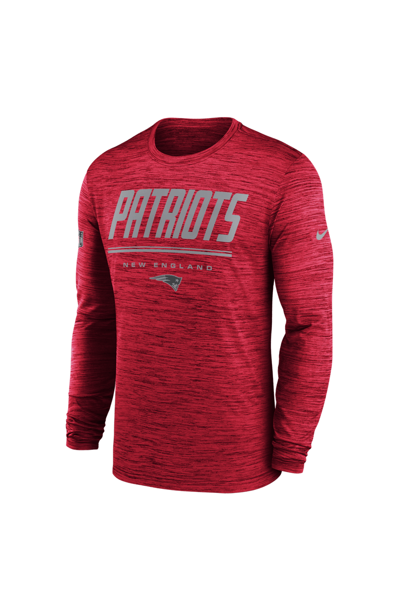 Nike Men's Nike Red New England Patriots Sideline Offensive Transition Velocity Dri-FIT Long Sleeve T-Shirt, Alternate, color, Red