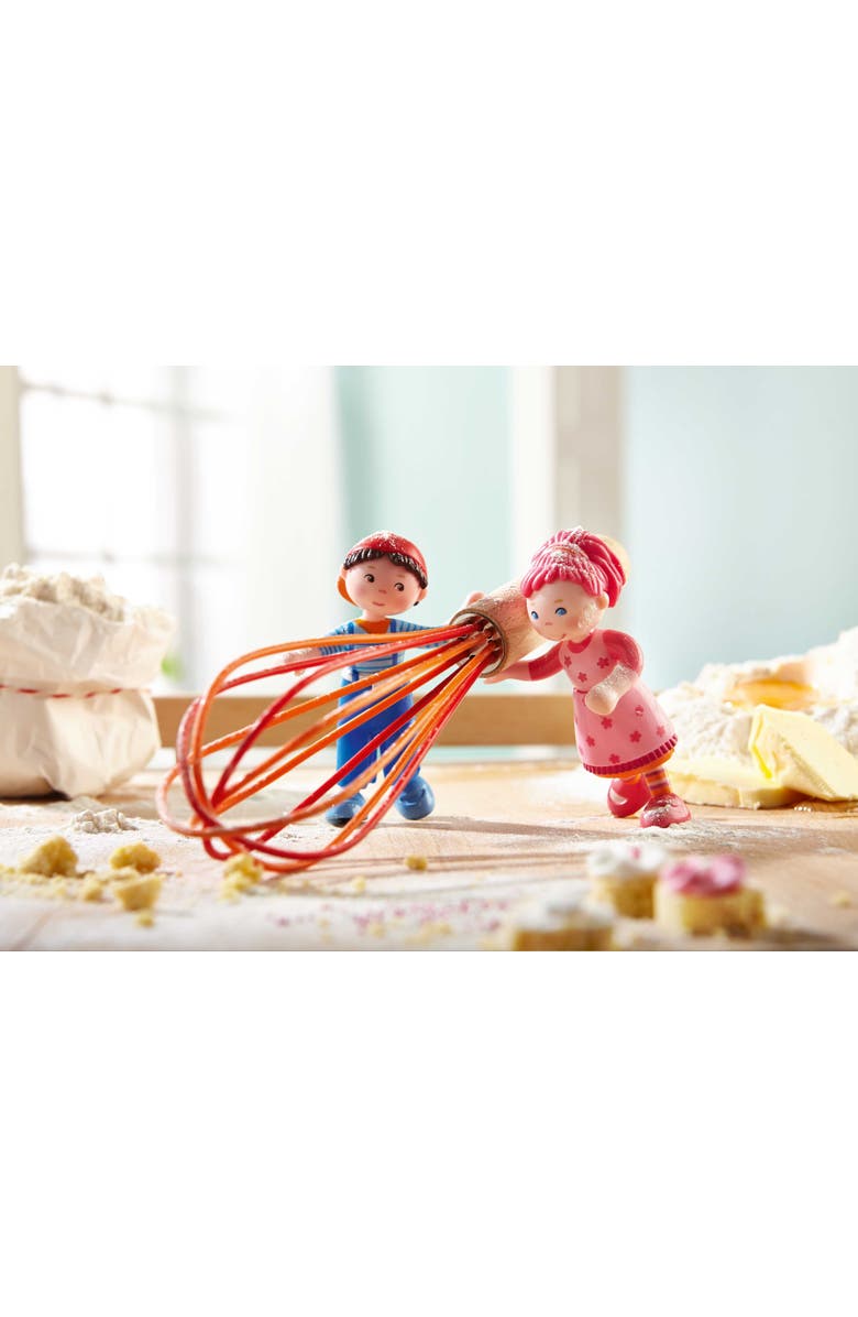 HABA Little Friends Lilli - 4" Dollhouse Toy Figure with Pink Hair, Alternate, color, Pink Multi