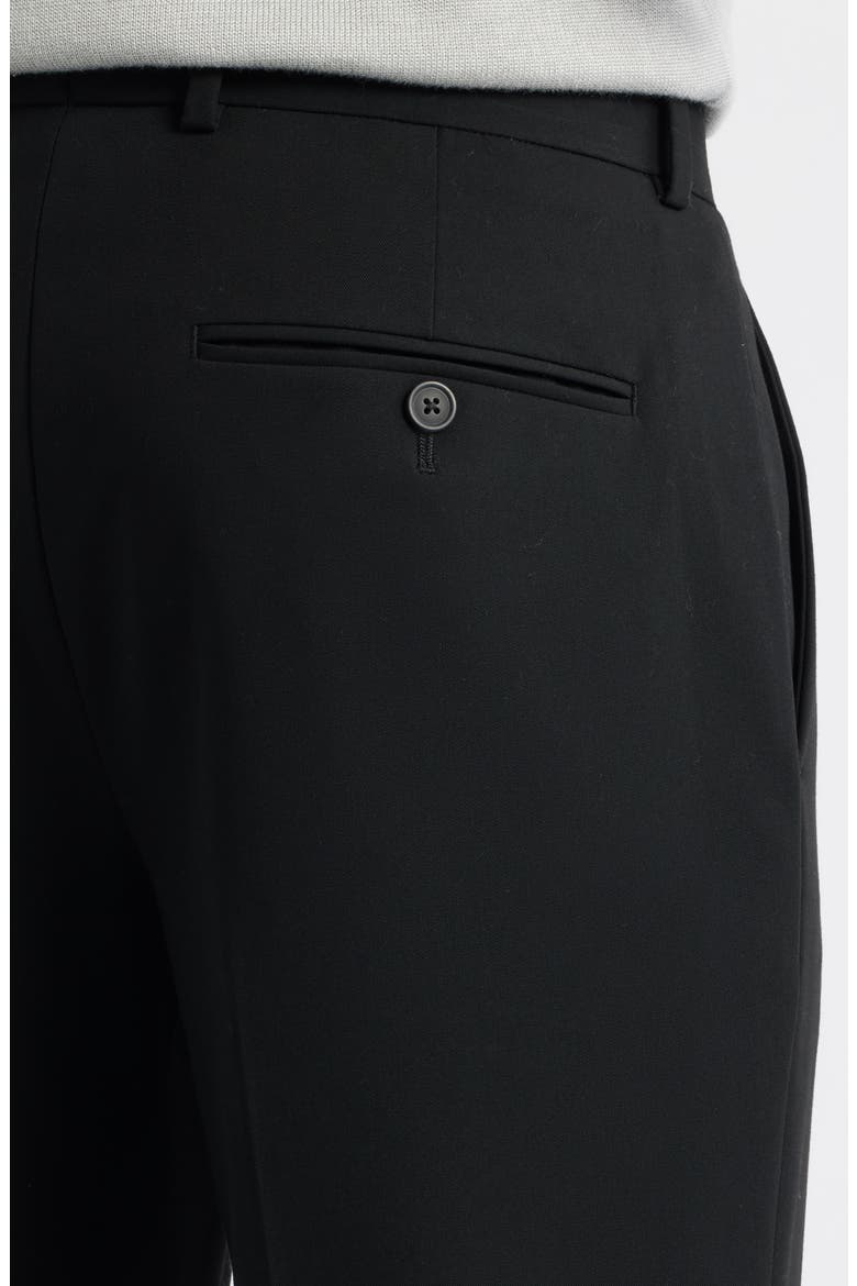 Slim Fit Solid Flat Front Stretch Suit Pants, Alternate, color, BLACK