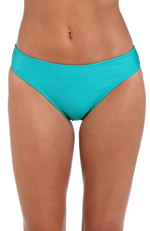 L Agence Nicole Solid Classic Bikini Bottoms In Aqua