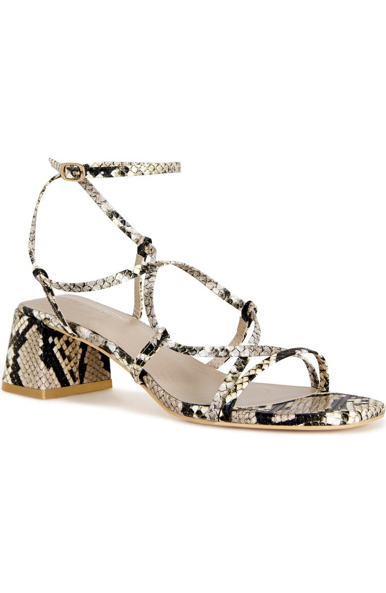 AZALEA WANG Anika Ankle Strap Sandal, Main, color, Brown