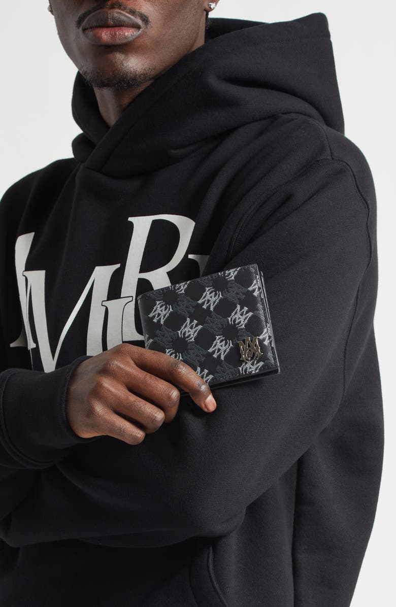 AMIRI MA Quad Coated Canvas Bifold Wallet, Alternate, color, Black