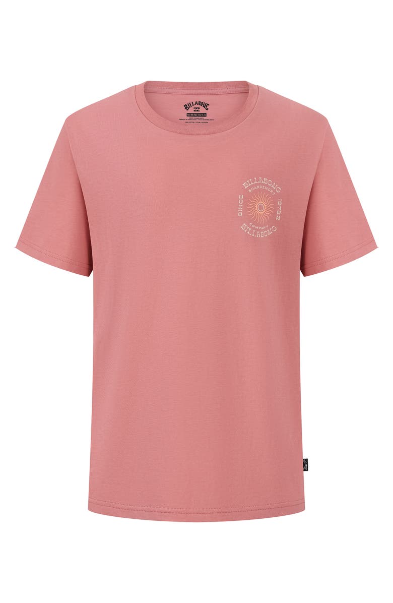 Billabong Kids' Sundial Graphic T-Shirt, Main, color, Dusty Rose