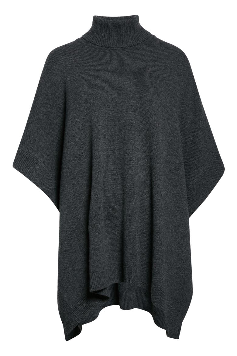 Landera Wool & Cashmere Poncho, Alternate, color, MED GY