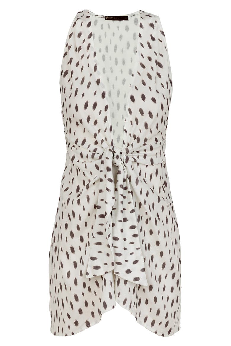 Mita Cover-Up Minidress, Alternate, color, IVORY MULTI