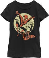 Marvel Girl's Marvel Spider-Man Happy Halloween Graphic T-Shirt