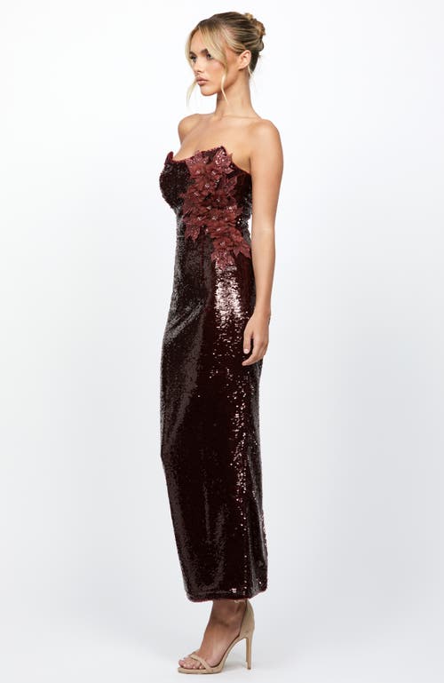 Bariano Edith Scoop Strapless Midaxi In Brown