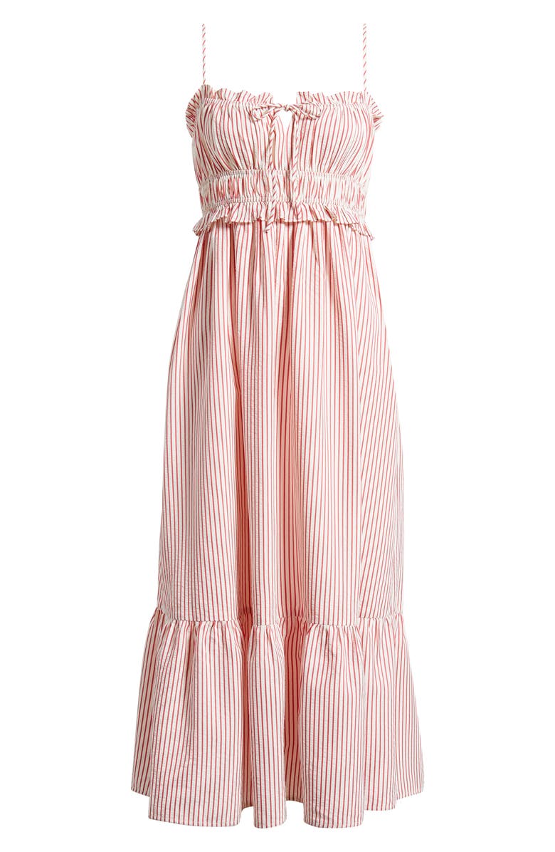 All in Favor Stripe Sundress, Alternate, color, Red Stripe