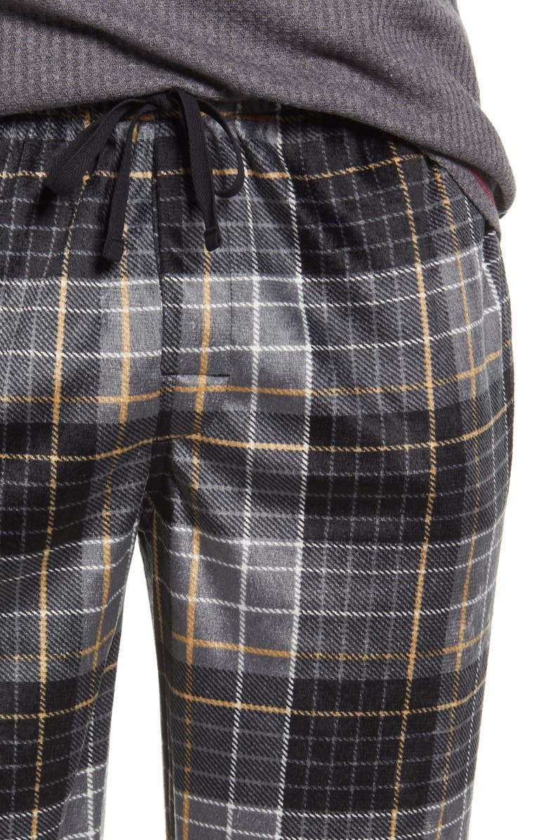 Majestic International Comfort Hunter Plaid Fleece Pajamas, Alternate, color, 