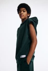 H&M Sleeveless sports hoodie and shorts with drymove