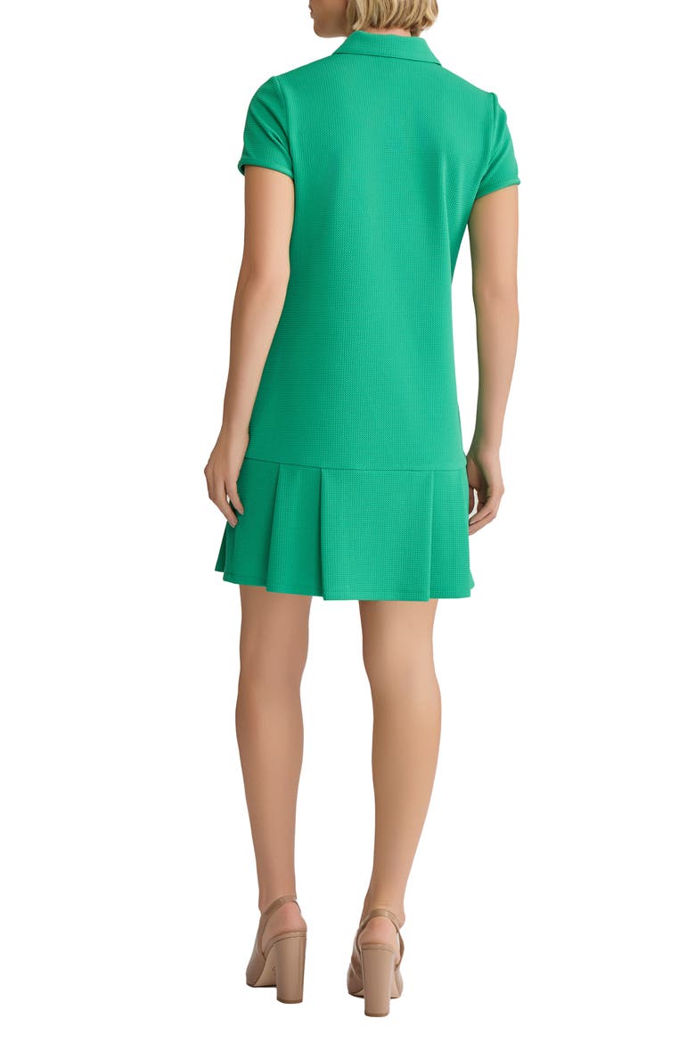 Karolina Pleated Polo Dress, Alternate, color, KELLY