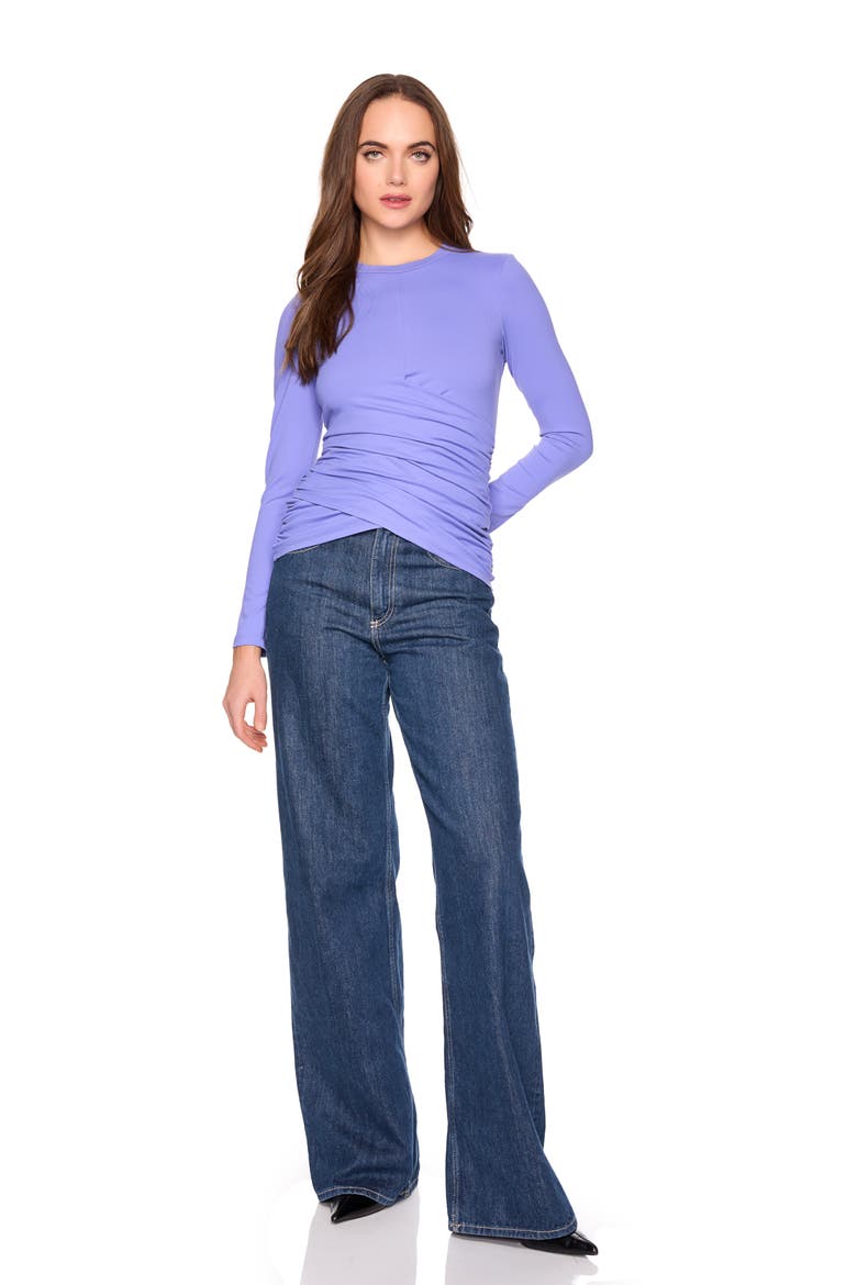 Faux Wrap Top, Alternate, color, ORCHID