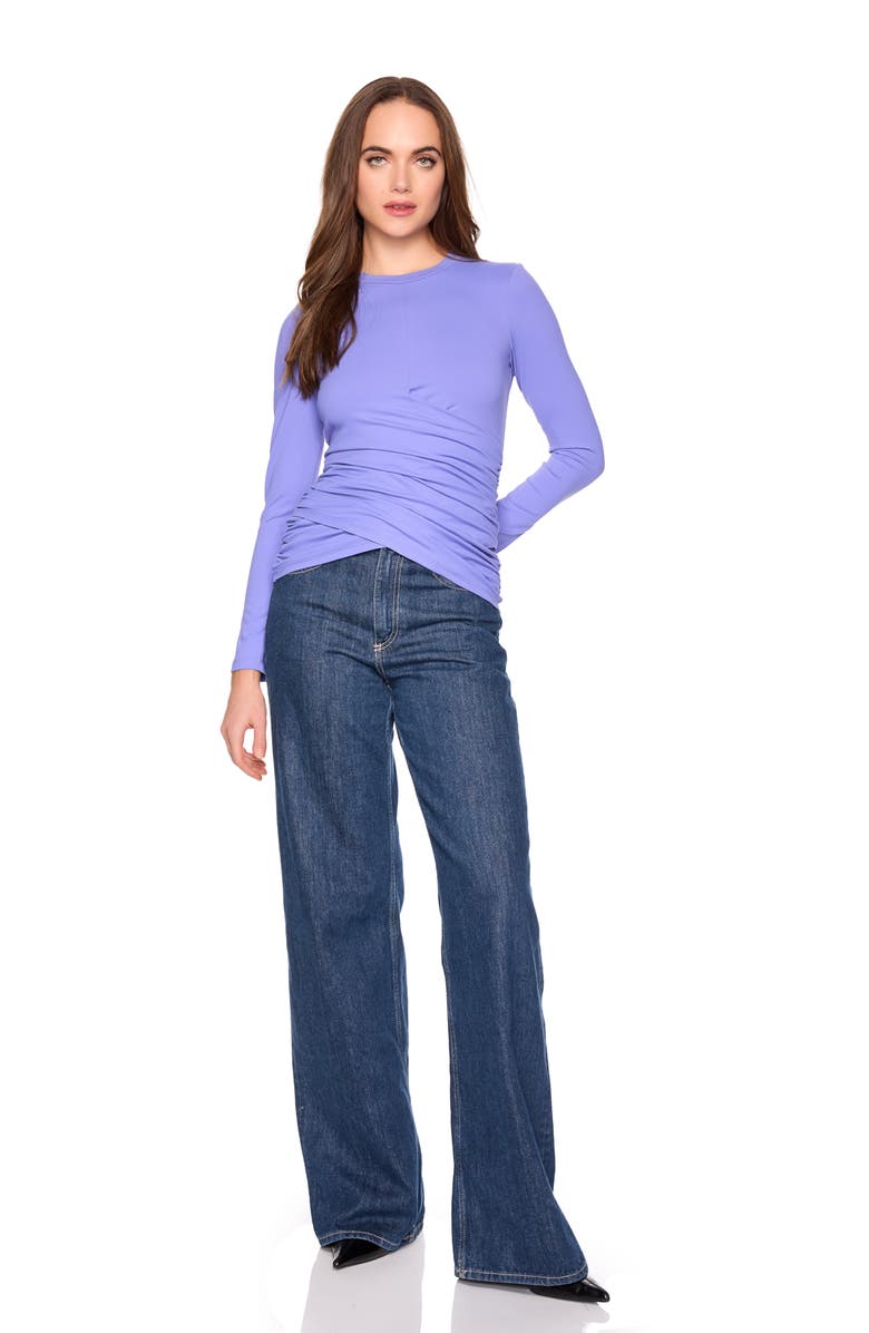 Susana Monaco Faux Wrap Top, Alternate, color, Orchid