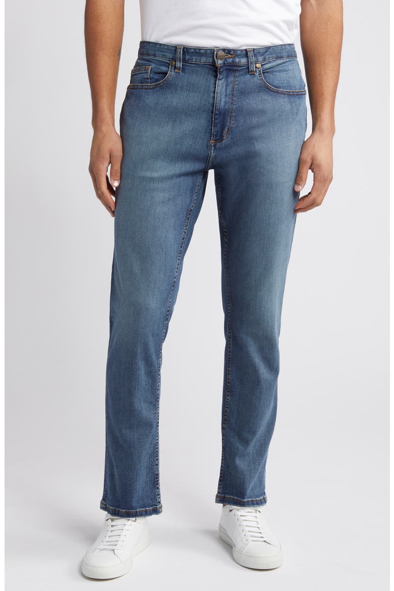 Straight Leg Jeans, Main, color, LIGHT WASH