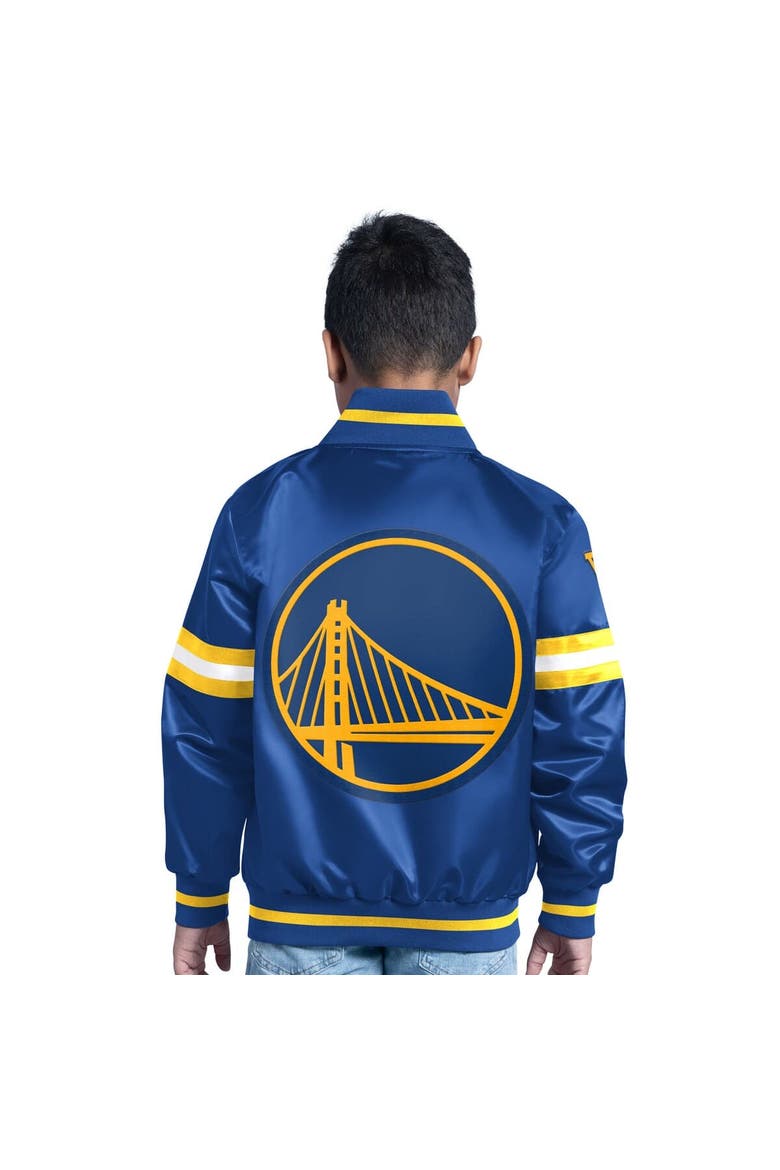 Youth Royal Golden State Warriors Scrimmage Full-Snap Varsity Jacket, Alternate, color, Royal