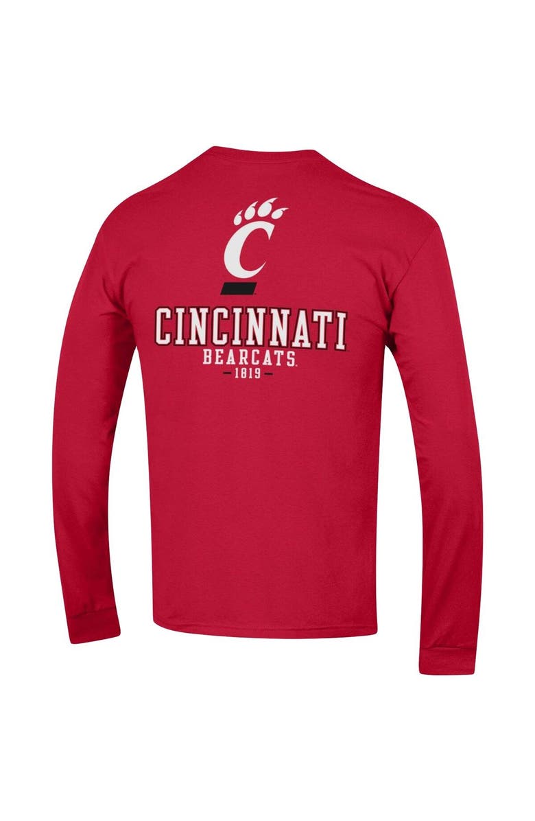 Champion Men's Champion Red Cincinnati Bearcats Team Stack Long Sleeve T-Shirt, Alternate, color, 