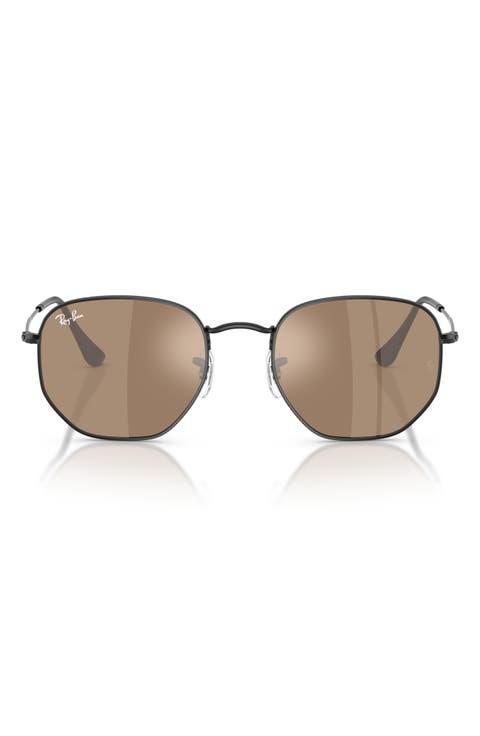54mm Hexagonal Flat Lens Sunglasses