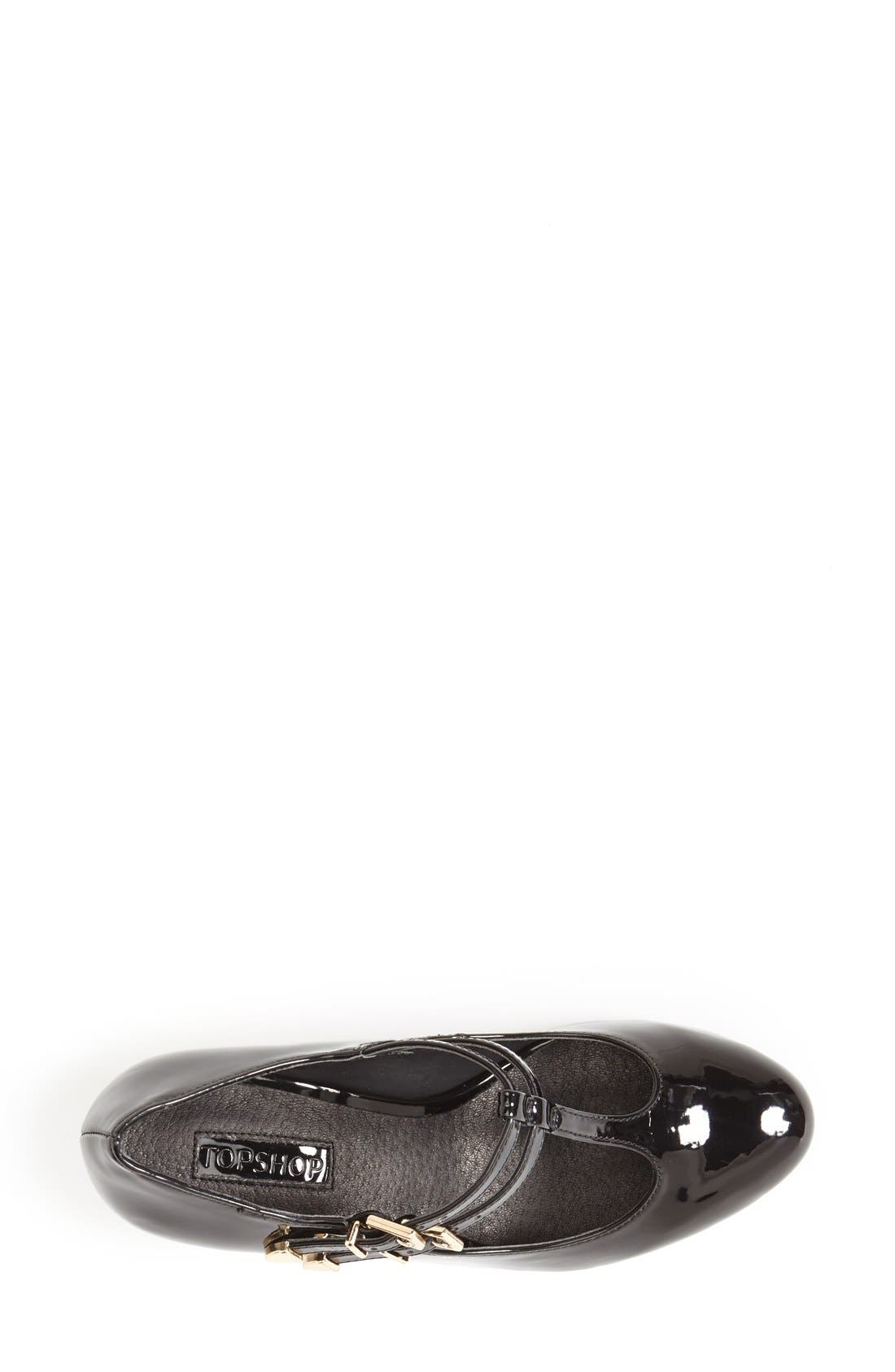 'Jenna' T Strap Pump, Alternate, color, BLACK