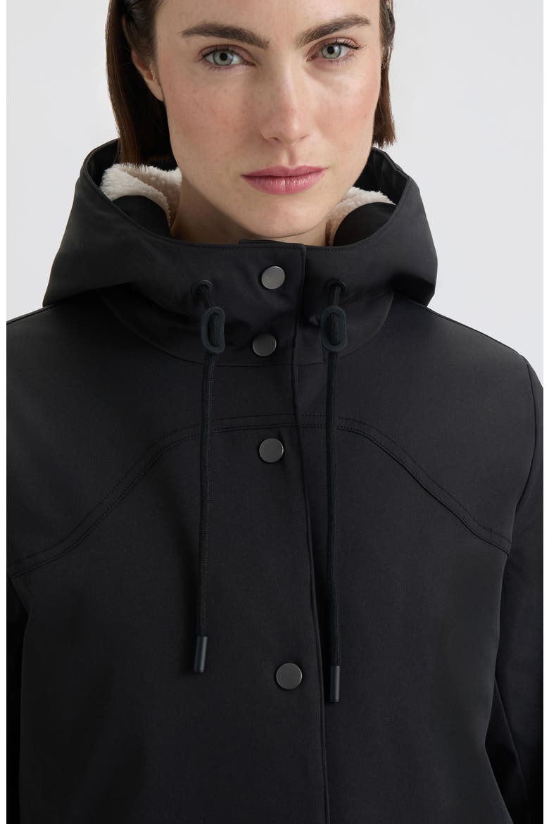 Billy Hooded Raincoat, Alternate, color, BLACK