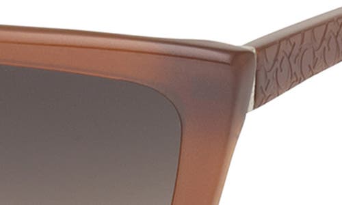 Guess 55mm Square Sunglasses In Light Brown/gradient Brown