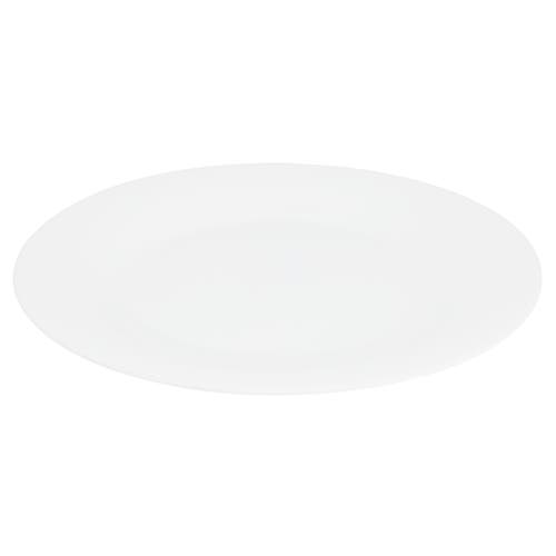 Gibson Ultra White Shadow 6 Piece 10 Inch Opal Glass Dinner Plate Set In White