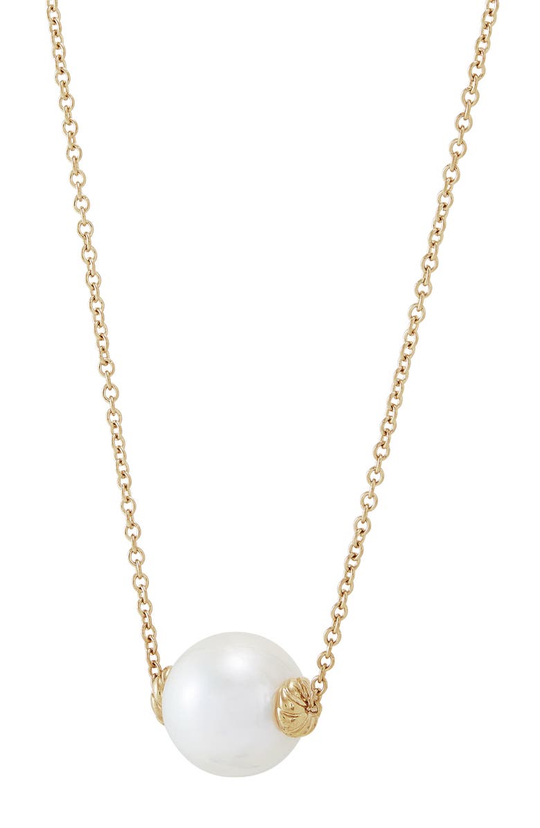 Frankie & Zoe 13-14mm Freshwater Pearl Necklace, Alternate, color, Yellow Gold