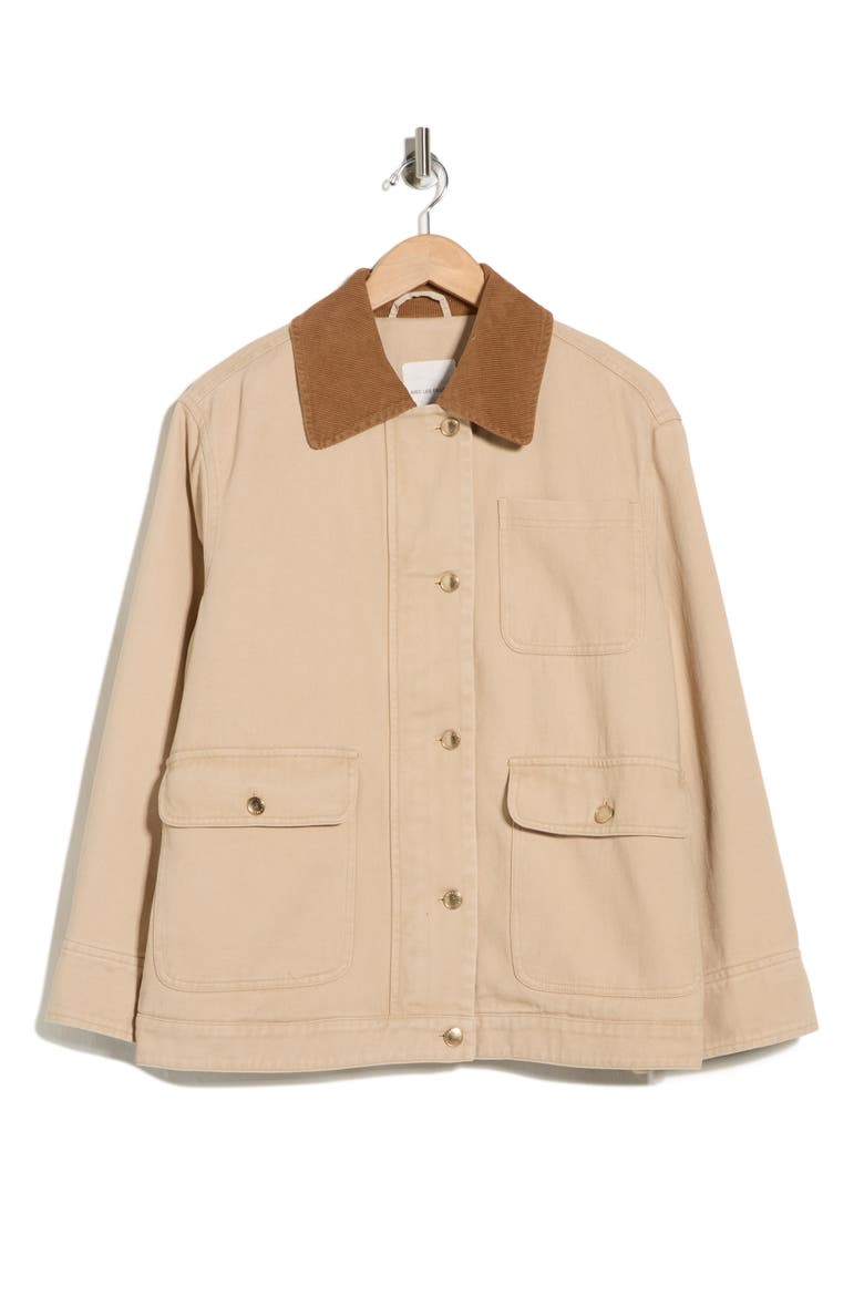 Relaxed Fit Barn Jacket, Alternate, color, PARCHMENT