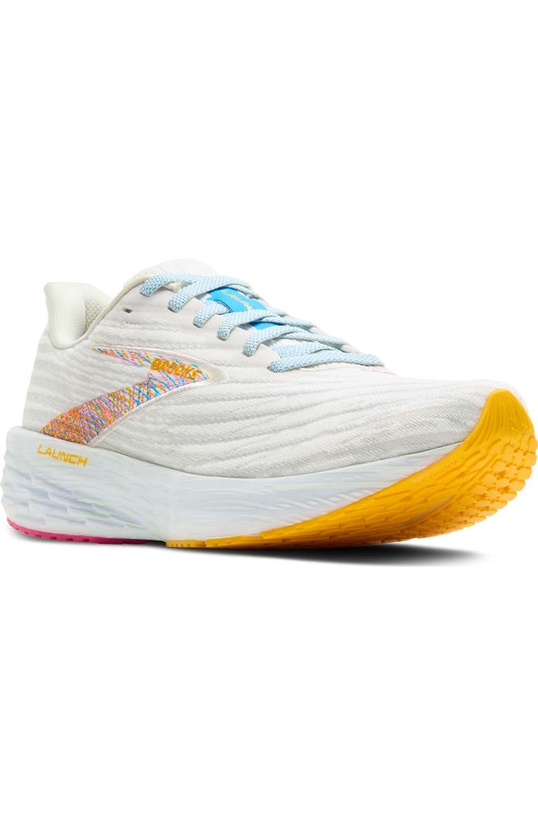 Brooks Launch 11 Running Shoe, Main, color, White/Murmur/Blithe