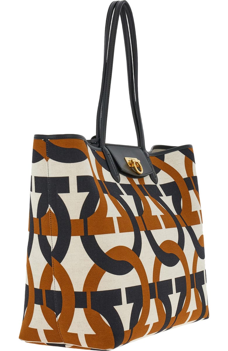 FERRAGAMO Gancini Canvas Tote, Alternate, color,