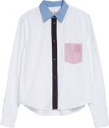 Marni Embroidered Pocket Button-Up Baby Shirt